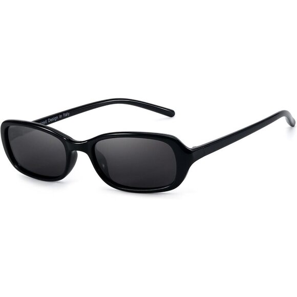 Rectangle Sunglasses Women Vintage 90s Small Thin UV Protection Trendy main image 4